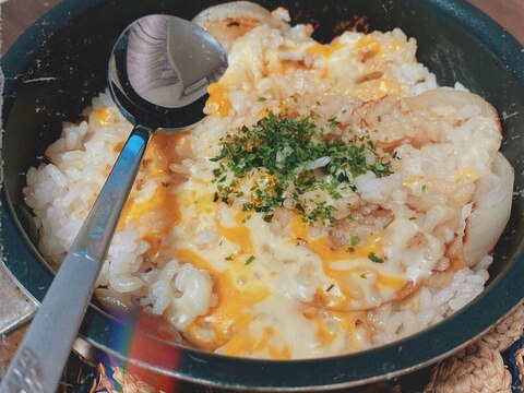 迷ったら米を炊け！和風チーズリゾット【鍋の〆風】